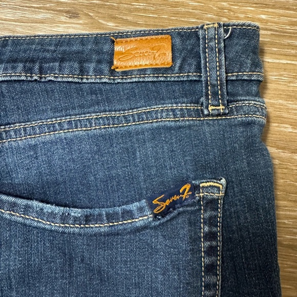 7 for All Mankind Weekend Denim Short Size 16 99% Cotton - Picture 6 of 9